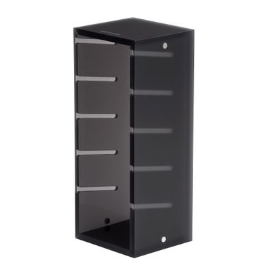 Normcore 54mm Espresso Filter Basket Stand, Holds 5 Espresso Filter Basket Rack Storage Holder Acrylic Stand for 54mm Portafilter Baskets, Frosted Black