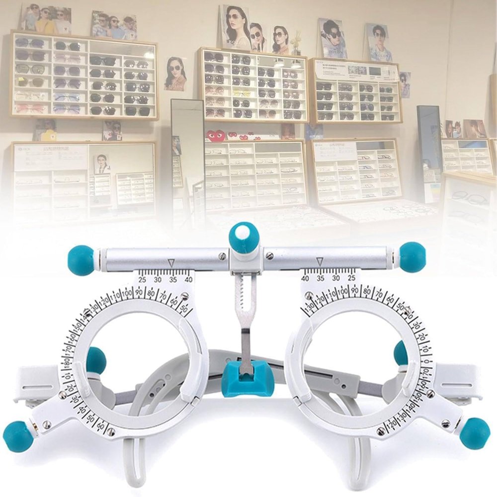 GTANND Optometric Universal Optical Trial Lens Frame, Eye Optometry Test Trial Lenses Frame,Adjustable Temple Length/Nose Rest,5 lenses can be inserted