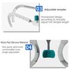 GTANND Optometric Universal Optical Trial Lens Frame, Eye Optometry Test Trial Lenses Frame,Adjustable Temple Length/Nose Rest,5 lenses can be inserted view 4