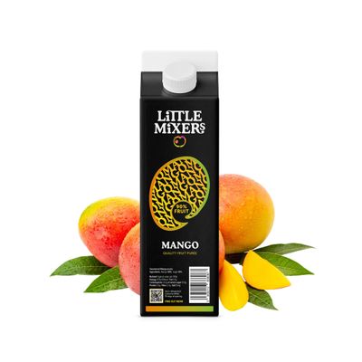 Little Mixers Mango Pure (1kg) | Real Fruit Pure for Cocktails, Desserts and Baking | Ready-to-Use, Rich Natural Flavour