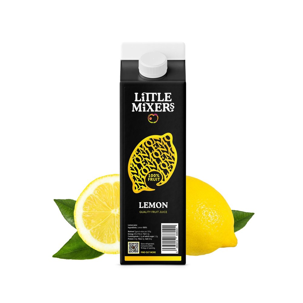 Little Mixers Pure Lemon Juice (1kg) | Real Fruit Juice for Cocktails, Desserts and Baking | Ready-to-Use, Rich Natural Flavour
