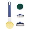 Kitchen Pot Brush ? Multifunctional Long-Handled Scrubber with Replaceable Brush Head | Steel Ball Scrubber for Non-Stick Pots and Stoves | Cleaning Brush with PET, PP, and Wood Pulp Cotton Ma view 1