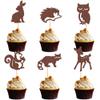 24Pcs Jungle Safari Animal Theme Cupcake Toppers Jungle Safari Animal Cupcake Toppers Dessert Muffin Cake Picks Cake Decoration for Baby Shower or Birthday Party Decoration view 1