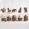 24Pcs Jungle Safari Animal Theme Cupcake Toppers Jungle Safari Animal Cupcake Toppers Dessert Muffin Cake Picks Cake Decoration for Baby Shower or Birthday Party Decoration view 4