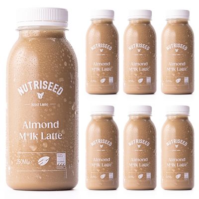 Nutriseed Almond Milk Latte (6 x 250ml) - Containing Almond Milk, Coffee and Sweet Agave Syrup, 100% Natural Ingredients, No Added Sugar, Gluten-Free & Dairy-Free