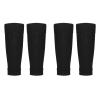 2 Pairs Shin Guard Sleeves, Nylon Shin Guard Compression Sleeves for Youth Size 38-47 Soccer Shin Pad Socks for Soccer Football Socks (Black) view 1