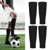 2 Pairs Shin Guard Sleeves, Nylon Shin Guard Compression Sleeves for Youth Size 38-47 Soccer Shin Pad Socks for Soccer Football Socks (Black) view 4