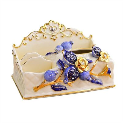 DFHS46JK Tissue Box Cover Ceramic Tissue Box Holder Multi-function Tissue Box Cover for Home Bathroom Living Room Bedroom Dinning Room Office In Living Room