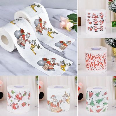 A Touch of Festivity Charming Christmas Themed Toilet Paper Roll with Whimsical Design (C)