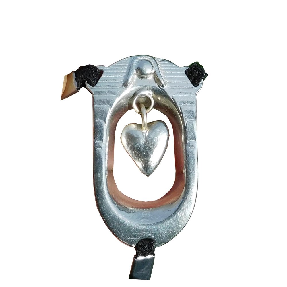 Clitoral Restraint Ridged Heart, Personal Gift for Her, Handmade Jewellery, Hand Crafted Jewellery, William Sturt (L: 74-79 cm, 29-31"")"