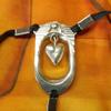 Clitoral Restraint Ridged Heart, Personal Gift for Her, Handmade Jewellery, Hand Crafted Jewellery, William Sturt (L: 74-79 cm, 29-31"")" view 4