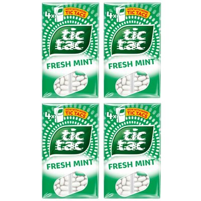 16 X Fresh Mint Breath Mints, Long-Lasting Mint Flavor, 288g Pack, Portable Resealable Pack