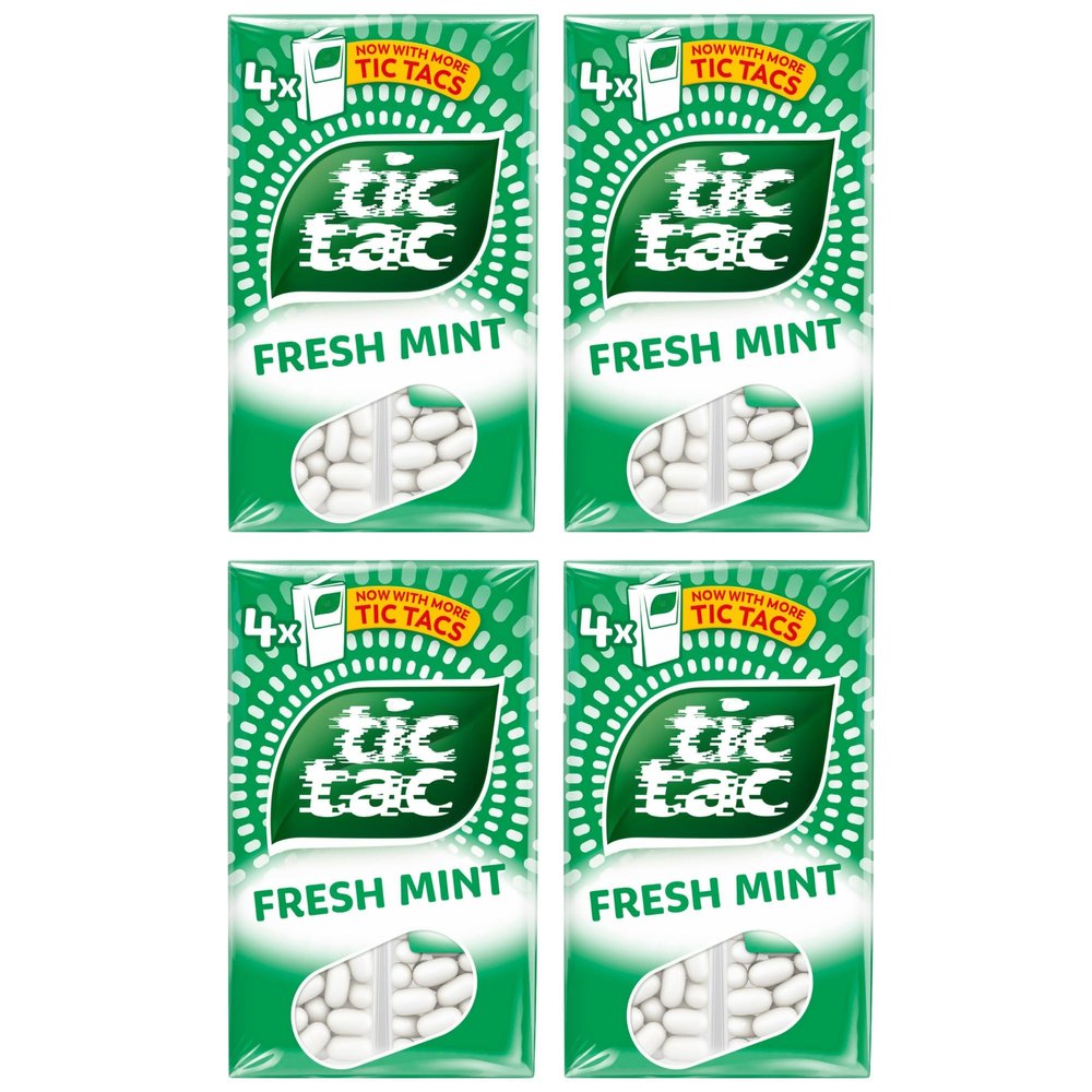 16 X Fresh Mint Breath Mints, Long-Lasting Mint Flavor, 288g Pack, Portable Resealable Pack