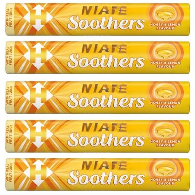 Honey & Lemon 10 Lozenges x 15 Compatable With Halls Soother Real Fruit Juice Centre Sweets for Sore Throat Relief with Welari Thank You Card | (15pack)