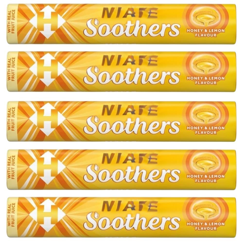 Honey & Lemon 10 Lozenges x 15 Compatable With Halls Soother Real Fruit Juice Centre Sweets for Sore Throat Relief with Welari Thank You Card | (15pack)