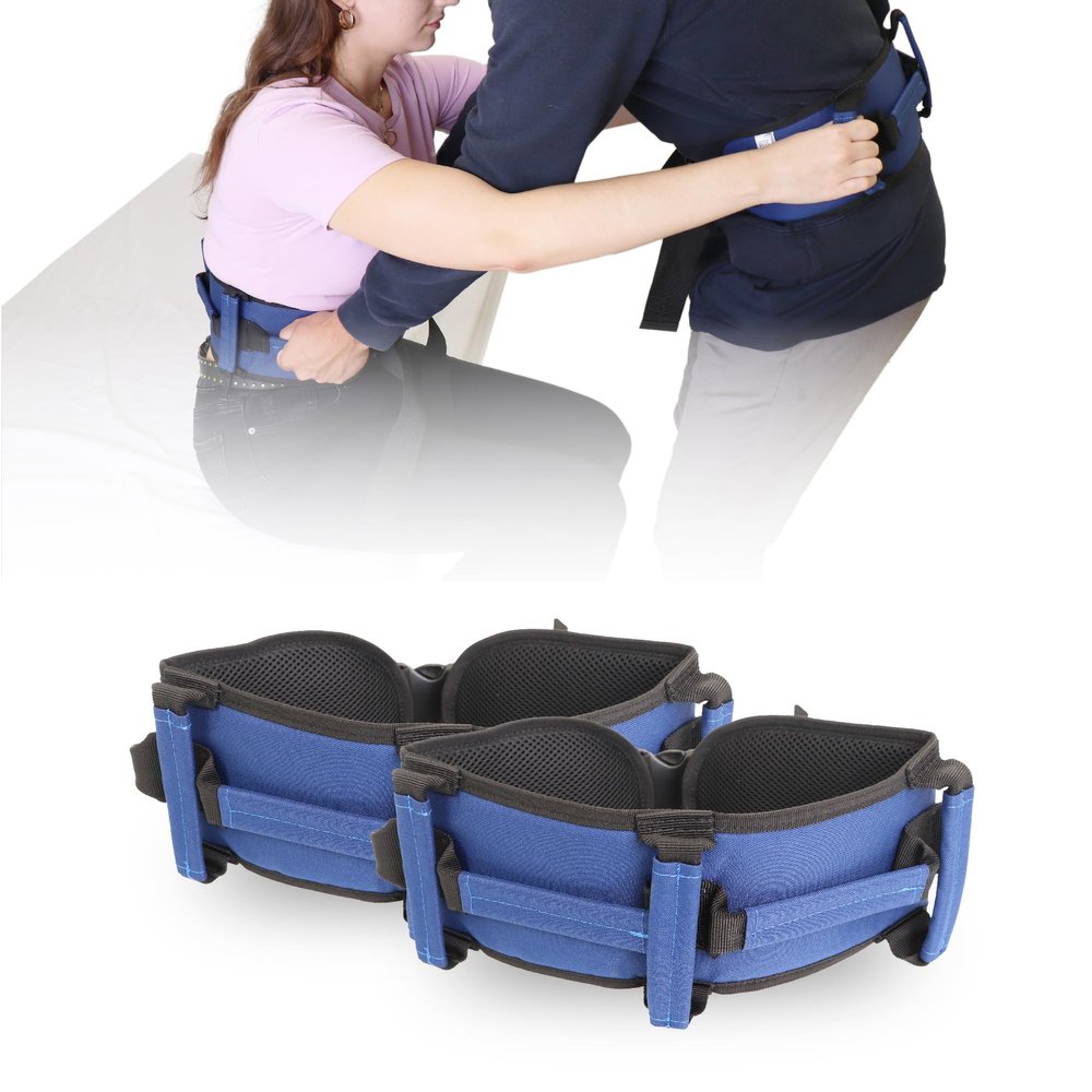 PEPE Mobility Handling Belt with 7 Comfort Handles (x2 Units), Patient Transfer Gait Belt, Assistance for Lifting People, Moving to a Wheelchair