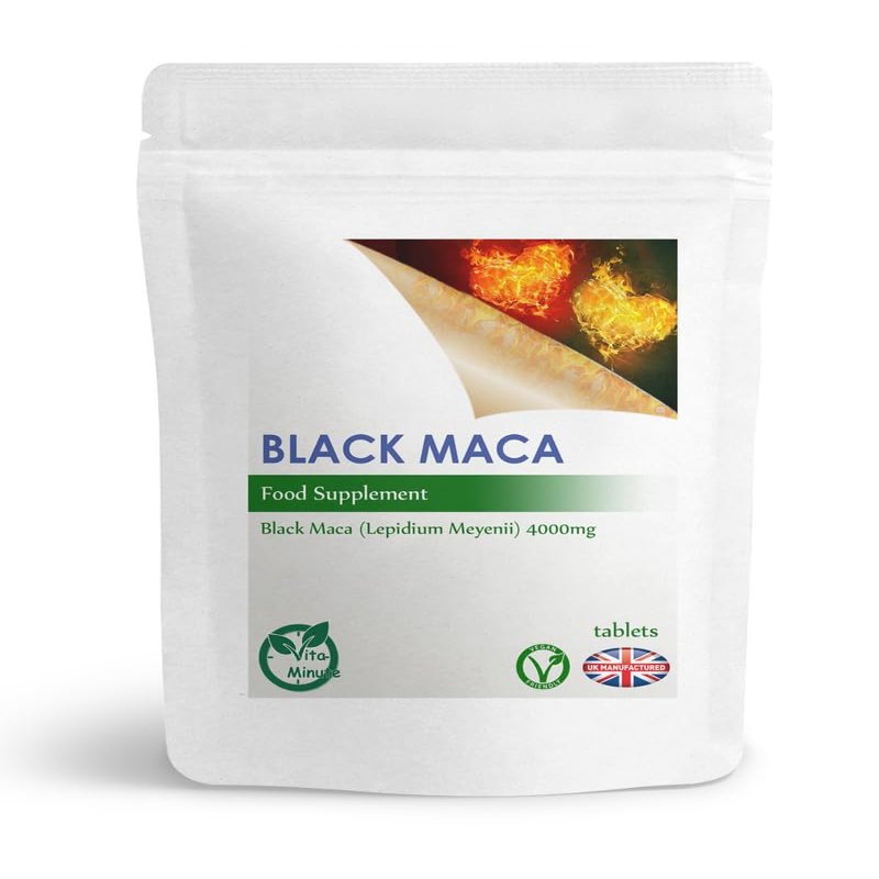 Maca Root 4000mg | Popular Peruvian Maca | Black Macca Root Powder Extract Tablets | High Potency Herbal Booster for Women & Men (Pack of 180)