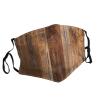 Brown Wooden Adult Dust Mask Cover - Breathable, Adjustable for Outdoor, Camping, Running, Traveling, Work, and Daily Use view 2