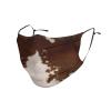 red brown cowhide Adult Dust Mask Cover - Breathable, Adjustable for Outdoor, Camping, Running, Traveling, Work, and Daily Use view 1