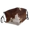 red brown cowhide Adult Dust Mask Cover - Breathable, Adjustable for Outdoor, Camping, Running, Traveling, Work, and Daily Use view 2