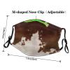 red brown cowhide Adult Dust Mask Cover - Breathable, Adjustable for Outdoor, Camping, Running, Traveling, Work, and Daily Use view 4