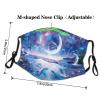 Colorful Starry Sky Ocean Dolphin Adult Dust Mask Cover - Breathable, Adjustable for Outdoor, Camping, Running, Traveling, Work, and Daily Use view 4