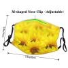 Yellow Sunflower Adult Dust Mask Cover - Breathable, Adjustable for Outdoor, Camping, Running, Traveling, Work, and Daily Use view 4