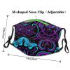 Purple butterfly and flowers Adult Dust Mask Cover - Breathable, Adjustable for Outdoor, Camping, Running, Traveling, Work, and Daily Use view 4