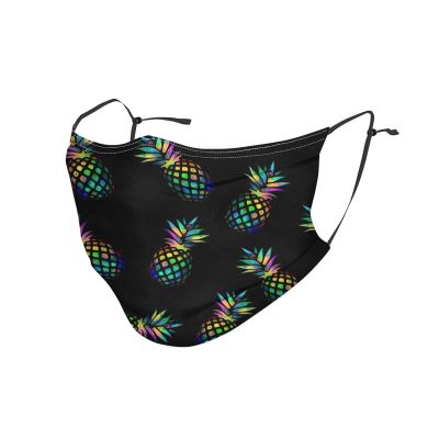 Pineapples (2) Adult Dust Mask Cover - Breathable, Adjustable for Outdoor, Camping, Running, Traveling, Work, and Daily Use
