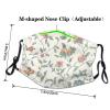 Pink Flowers Leaves Adult Dust Mask Cover - Breathable, Adjustable for Outdoor, Camping, Running, Traveling, Work, and Daily Use view 4