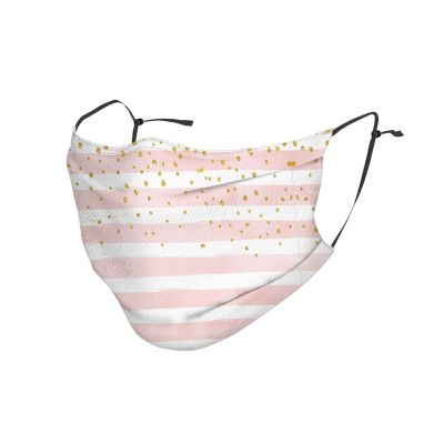 Pink Stripe Adult Dust Mask Cover - Breathable, Adjustable for Outdoor, Camping, Running, Traveling, Work, and Daily Use