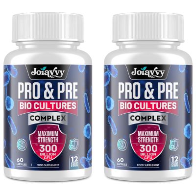 300 Billion CFU Probiotics for Gut Health - 12 Live Cultures + 4 Prebiotics, 16 in 1 High Strength Probiotic Synbiotic Complex, Advanced Gut Repair Supplements for Men & Women, 120 Capsules