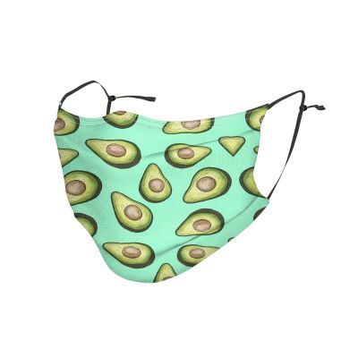 Fresh Tropical Fruit Avocado Adult Dust Mask Cover - Breathable, Adjustable for Outdoor, Camping, Running, Traveling, Work, and Daily Use