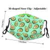 Fresh Tropical Fruit Avocado Adult Dust Mask Cover - Breathable, Adjustable for Outdoor, Camping, Running, Traveling, Work, and Daily Use view 4