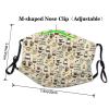 Coffee and Sweets Sugar Adult Dust Mask Cover - Breathable, Adjustable for Outdoor, Camping, Running, Traveling, Work, and Daily Use view 4