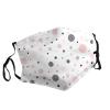 Pink Gray White Modern Polka Dot Pattern Adult Dust Mask Cover - Breathable, Adjustable for Outdoor, Camping, Running, Traveling, Work, and Daily Use view 2