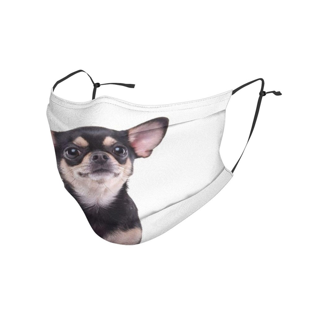 Cute Chihuahua Adult Dust Mask Cover - Breathable, Adjustable for Outdoor, Camping, Running, Traveling, Work, and Daily Use