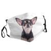 Cute Chihuahua Adult Dust Mask Cover - Breathable, Adjustable for Outdoor, Camping, Running, Traveling, Work, and Daily Use view 2