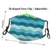 Blue Wave Stripe Adult Dust Mask Cover - Breathable, Adjustable for Outdoor, Camping, Running, Traveling, Work, and Daily Use view 4