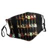 Art Guitar Pattern Adult Dust Mask Cover - Breathable, Adjustable for Outdoor, Camping, Running, Traveling, Work, and Daily Use view 2