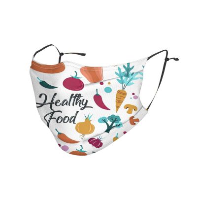 Healthy Food Adult Dust Mask Cover - Breathable, Adjustable for Outdoor, Camping, Running, Traveling, Work, and Daily Use
