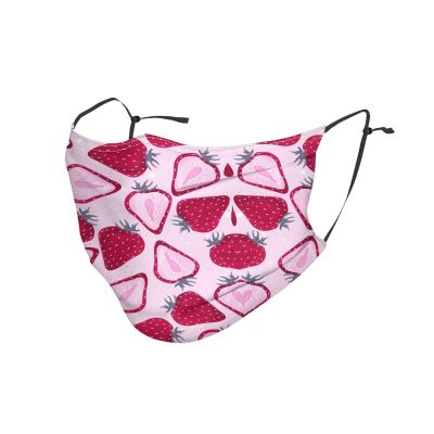 Strawberry pattern Adult Dust Mask Cover - Breathable, Adjustable for Outdoor, Camping, Running, Traveling, Work, and Daily Use