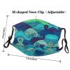Ocean stripe pattern Adult Dust Mask Cover - Breathable, Adjustable for Outdoor, Camping, Running, Traveling, Work, and Daily Use view 4