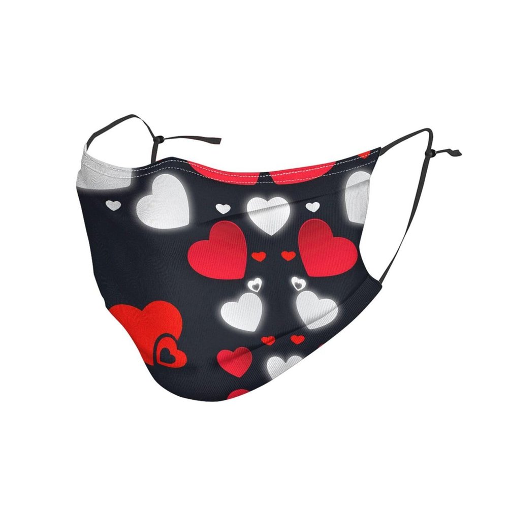 Happy Valentine's Day Adult Dust Mask Cover - Breathable, Adjustable for Outdoor, Camping, Running, Traveling, Work, and Daily Use