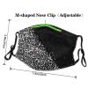 Black white glitter Adult Dust Mask Cover - Breathable, Adjustable for Outdoor, Camping, Running, Traveling, Work, and Daily Use view 4
