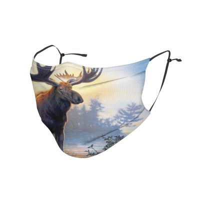 Fall Moose Deer Adult Dust Mask Cover - Breathable, Adjustable for Outdoor, Camping, Running, Traveling, Work, and Daily Use