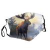 Fall Moose Deer Adult Dust Mask Cover - Breathable, Adjustable for Outdoor, Camping, Running, Traveling, Work, and Daily Use view 2