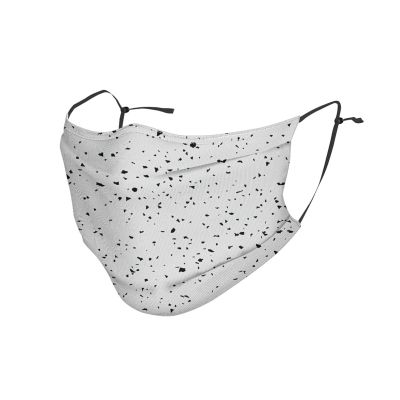 Black White Speck Adult Dust Mask Cover - Breathable, Adjustable for Outdoor, Camping, Running, Traveling, Work, and Daily Use