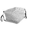 Black White Speck Adult Dust Mask Cover - Breathable, Adjustable for Outdoor, Camping, Running, Traveling, Work, and Daily Use view 2
