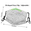 Black White Speck Adult Dust Mask Cover - Breathable, Adjustable for Outdoor, Camping, Running, Traveling, Work, and Daily Use view 4